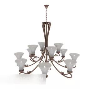 Simple Generous Craft Chandelier 3d model