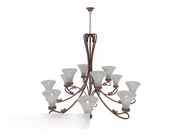 Ceiling Lamp Antique Wire Hanger 3d model