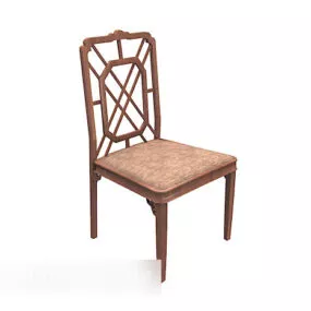 Simple Generous Dining Chair 3d model