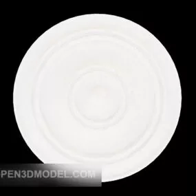 Simple Generous Gypsum Lamp Plate 3d model