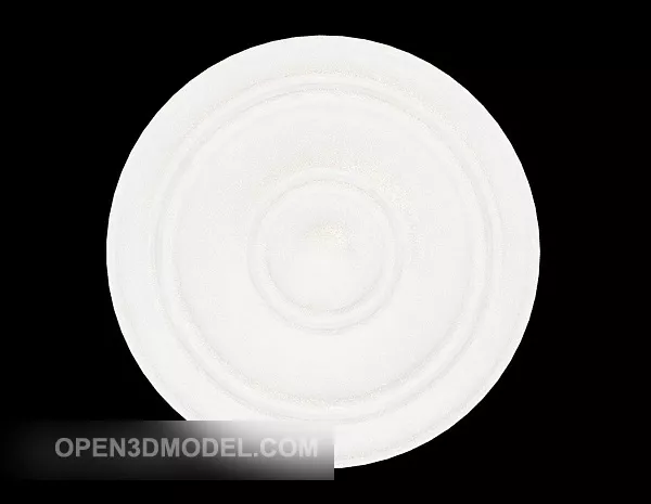 Simple Generous Gypsum Lamp Plate 3d model Simple Generous Gypsum Lamp Plate 3d model