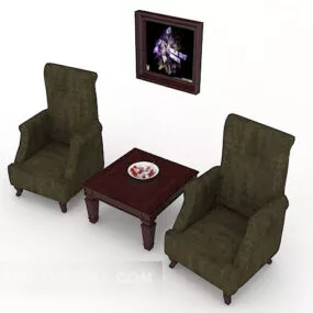Simple Generous Home Single Sofa 3d model