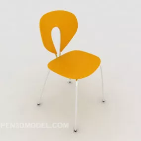Simple Generous Yellow Home Chair 3d model