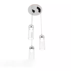 Simple Glass Chandelier 3d model