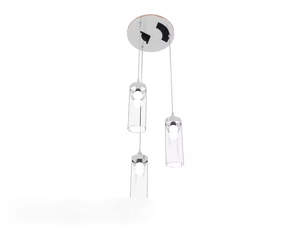 Simple Glass Chandelier 3d model Simple Glass Chandelier 3d model