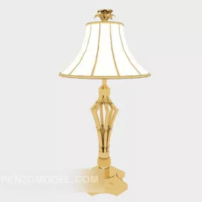 Simple Gold Table Lamp 3d model