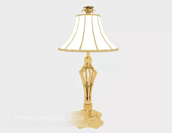 Simple Gold Table Lamp 3d model Simple Gold Table Lamp 3d model