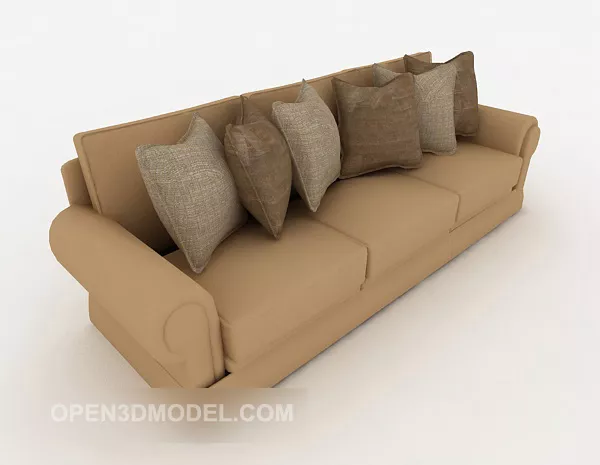 Simple Grey Multiplayer Sofa 3d model Simple Grey Multiplayer Sofa 3d model