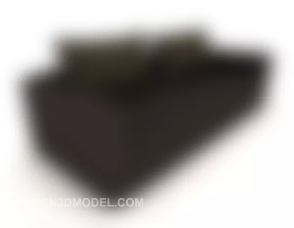 Simple Grey Series Double Sofa Furniture 3d model Simple Grey Series Double Sofa Furniture 3d model