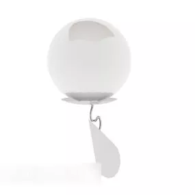 Simple Grey Wall Lamp 3d model