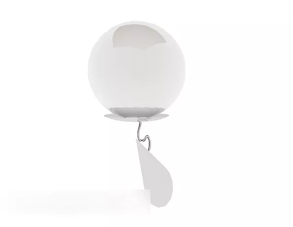 Simple Grey Wall Lamp 3d model Simple Grey Wall Lamp 3d model