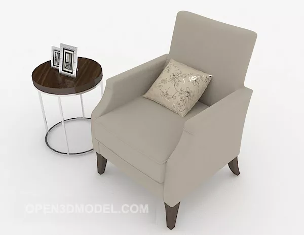 Simple Grey Wooden Table Chair 3d model Simple Grey Wooden Table Chair 3d model
