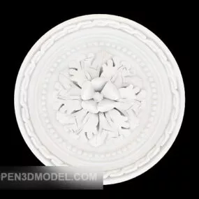 Simple Gypsum Light Plate 3d model