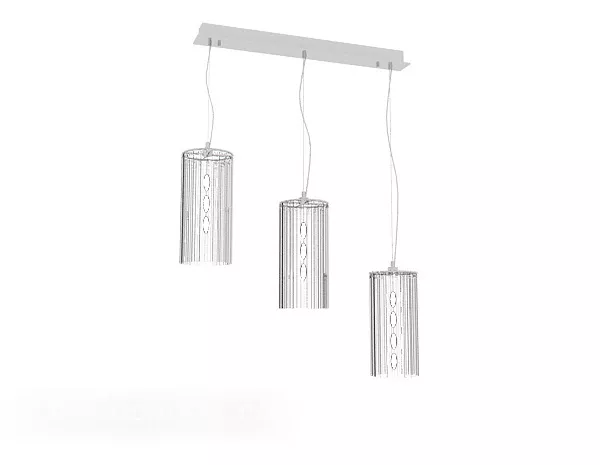 Simple High And Low Chandelier 3d model Simple High And Low Chandelier 3d model
