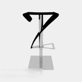 Simple High Stool Bar Chair 3d model