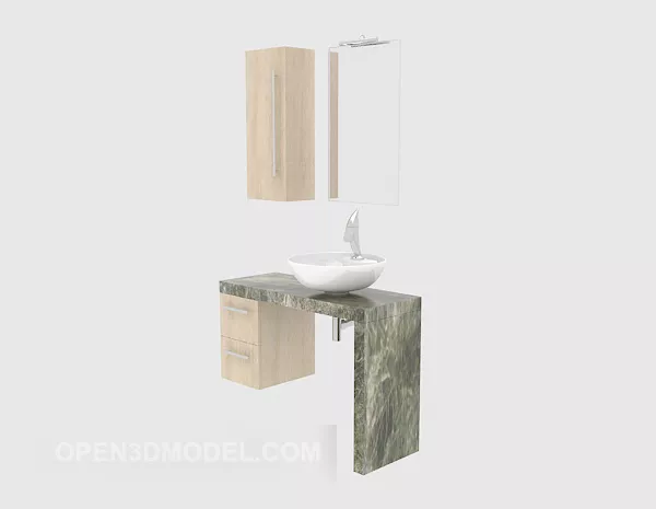 Simple Home Bath Cabinet 3d model Simple Home Bath Cabinet 3d model