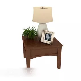 Simple Home Bedside Table 3d model