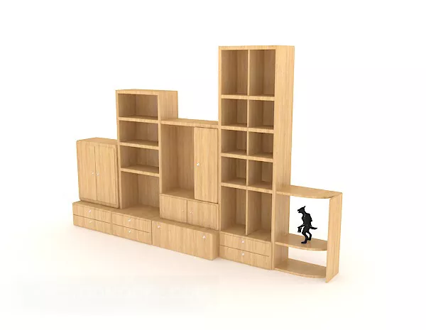 Walnut Bookcase 3d model