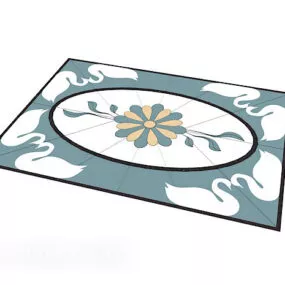Simple Home Carpet With Pattern 3d model