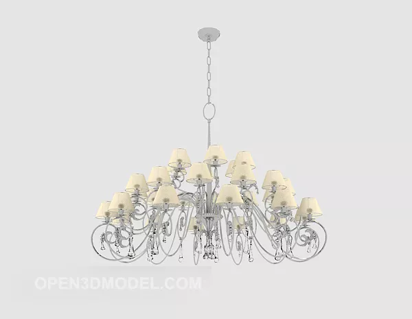 Simple Home Chandelier Classic Home Decor 3d model Simple Home Chandelier Classic Home Decor 3d model