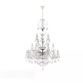 Simple Home Crystal Chandelier Decor 3d model