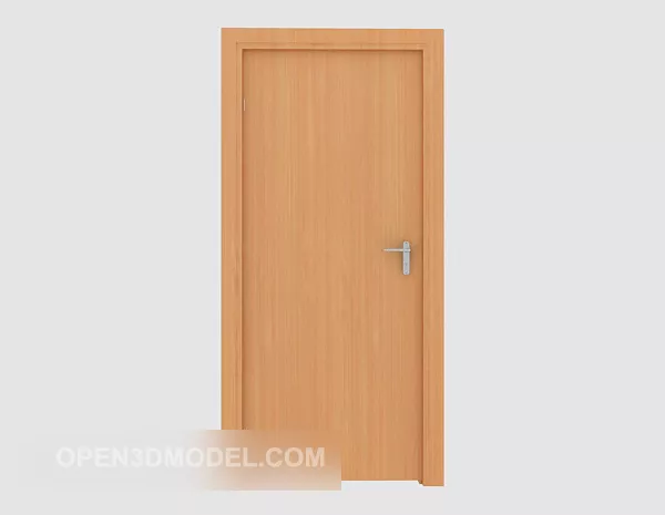 Simple Home Door Yellow Wood 3d model Simple Home Door Yellow Wood 3d model