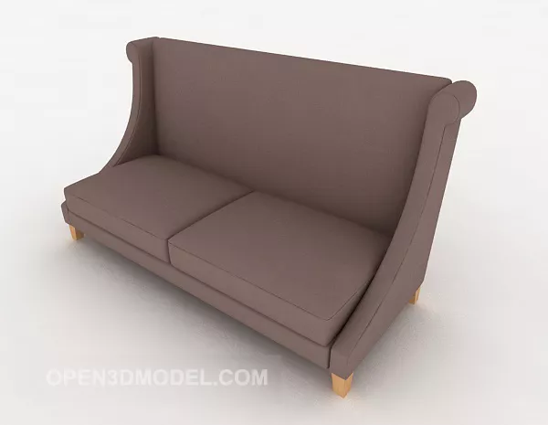 Simple Home Double Sofa Furniture 3d model Simple Home Double Sofa Furniture 3d model