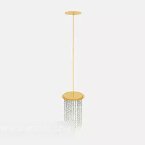 Simple Home Gold Chandelier 3d model