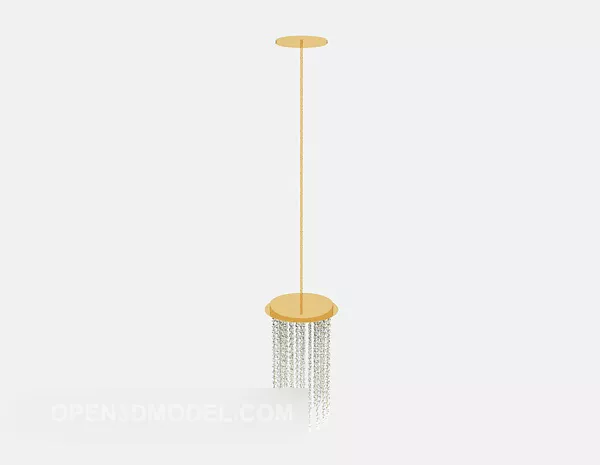 Simple Home Gold Chandelier 3d model Simple Home Gold Chandelier 3d model