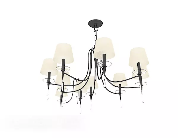 Simple Home Living Room Chandelier 3d model Simple Home Living Room Chandelier 3d model
