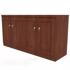 Simple Home Locker Wooden 3d model