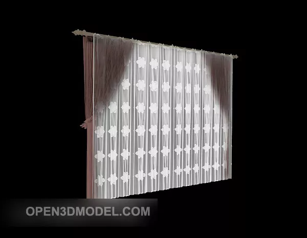 Simple Home Modern Curtain 3d model Simple Home Modern Curtain 3d model