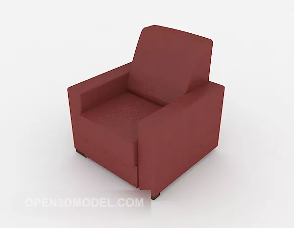 Simple Home Red Single Sofa 3d model Simple Home Red Single Sofa 3d model