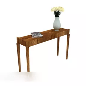 Simple Home Side Table Wooden 3d model
