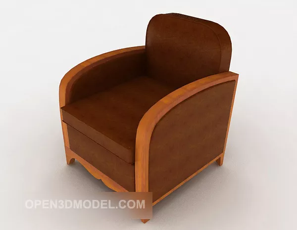 Simple Home Sofa Brown 3d model Simple Home Sofa Brown 3d model