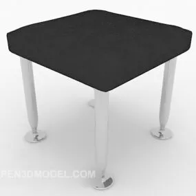 Simple Home Stool Black Top 3d model