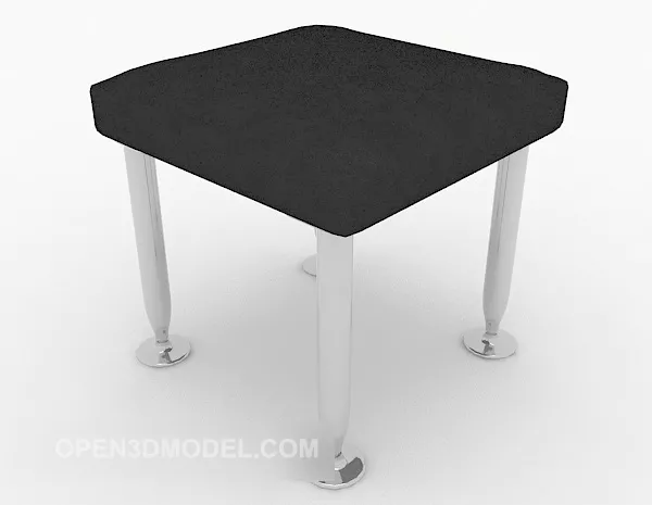 Simple Home Stool Black Top 3d model Simple Home Stool Black Top 3d model