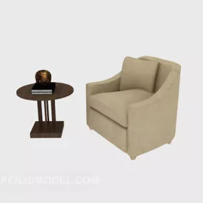 Simple Home Table And Chair 3d model