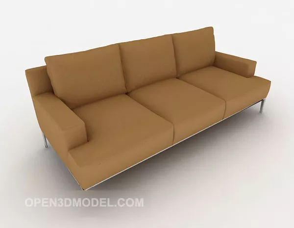 Home Three-person Sofa 3d model Home Three-person Sofa 3d model