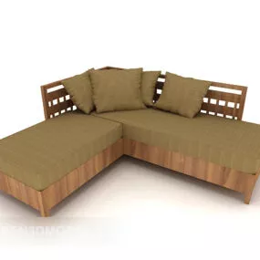 Simple Idyllic Style Sofa 3d model