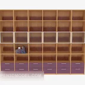 Simple Large Bookcase 3d model
