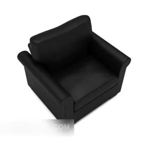 Simple Leather Single Sofa 3d model