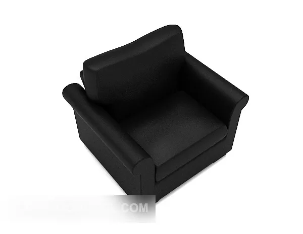 Simple Leather Single Sofa 3d model Simple Leather Single Sofa 3d model