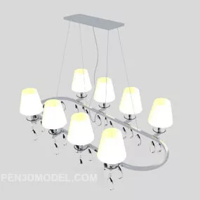 Simple Living Room Home Chandelier 3d model