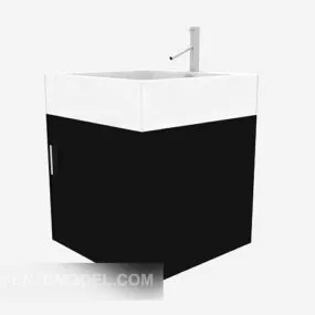 Simple Modern Bath Cabinet 3d model