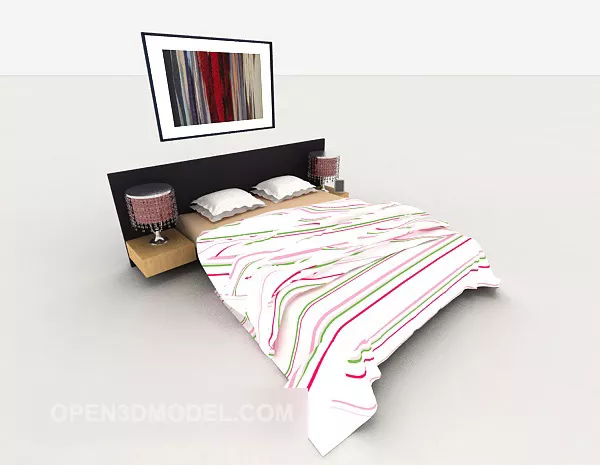 Simple Modern Bed 3d model Simple Modern Bed 3d model