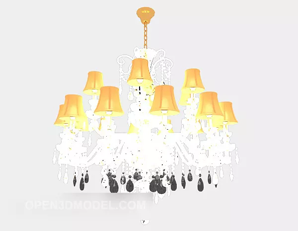 Simple Modern Crystal Chandelier 3d model Simple Modern Crystal Chandelier 3d model