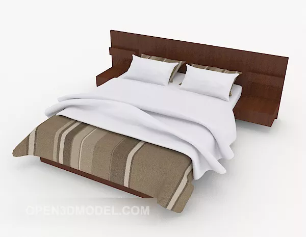 Simple Modern Double Bed 3d model Simple Modern Double Bed 3d model