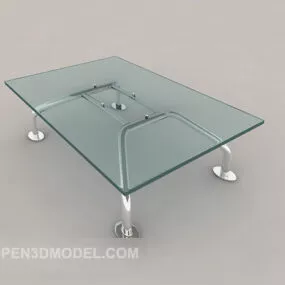 Simple Modern Glass Coffee Table 3d model