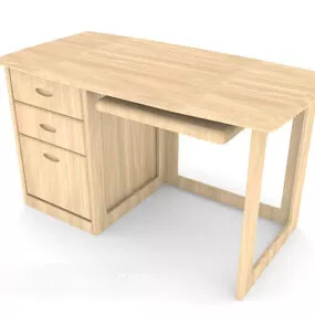 Simple Modern Home Desk 3d model
